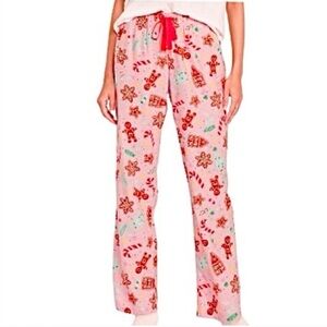 Old Navy Pink Holiday Candied Ginger Pajama Pants